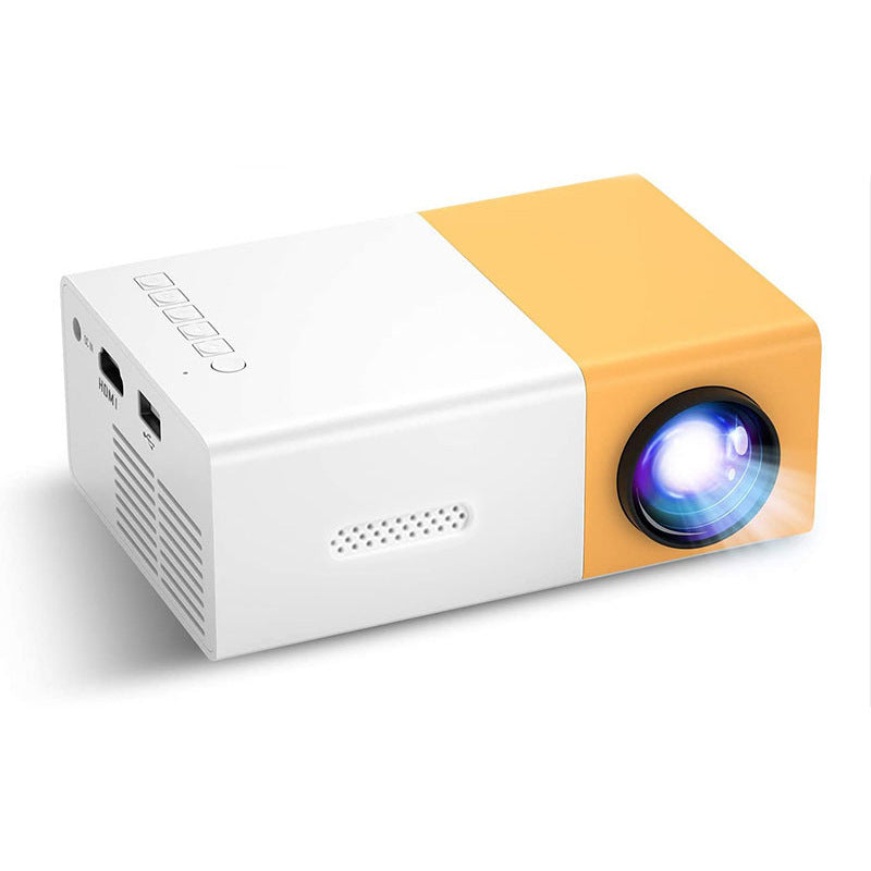 Foreign trade hot-selling mini portable micro projector Factory wholesale hot selling YG300 children's yellow and white projector