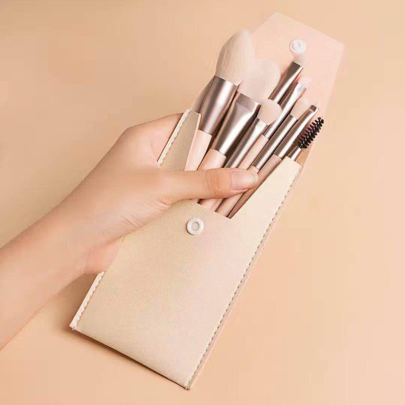 8 Mini Makeup Brush Set Portable Tool Set