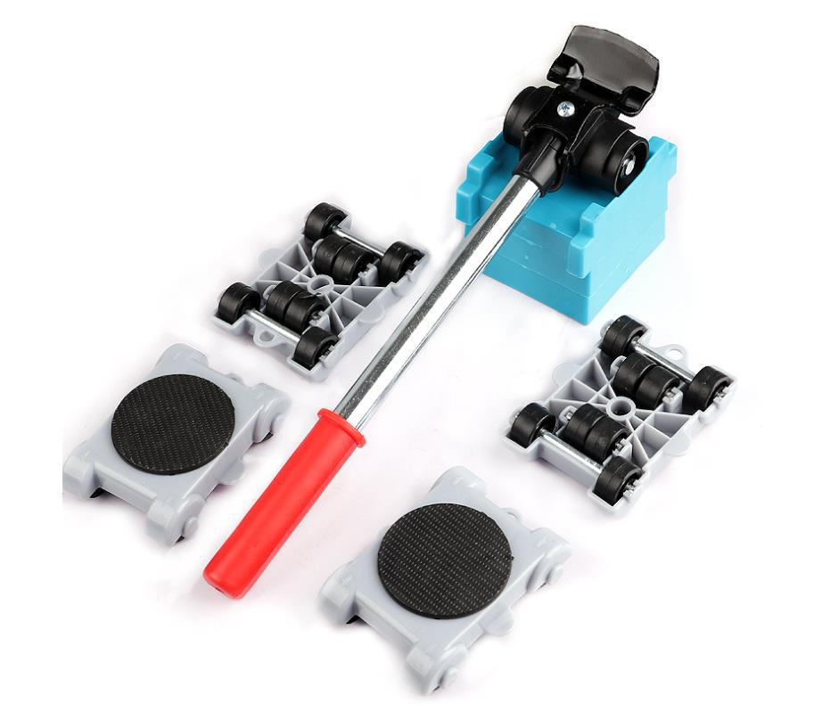 13-Piece Plastic Handy Mover Heavy Object Mover with Pry Heavy Furniture Moving Roller Kit