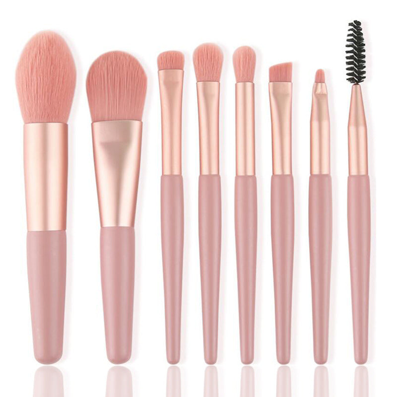 8 Mini Makeup Brush Set Portable Tool Set