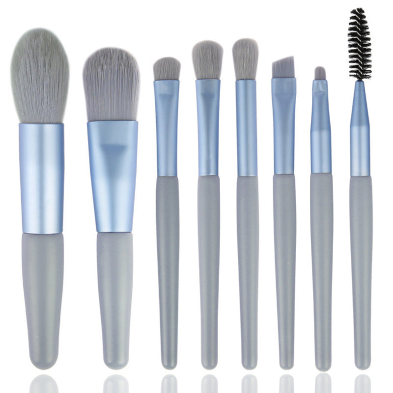 8 Mini Makeup Brush Set Portable Tool Set