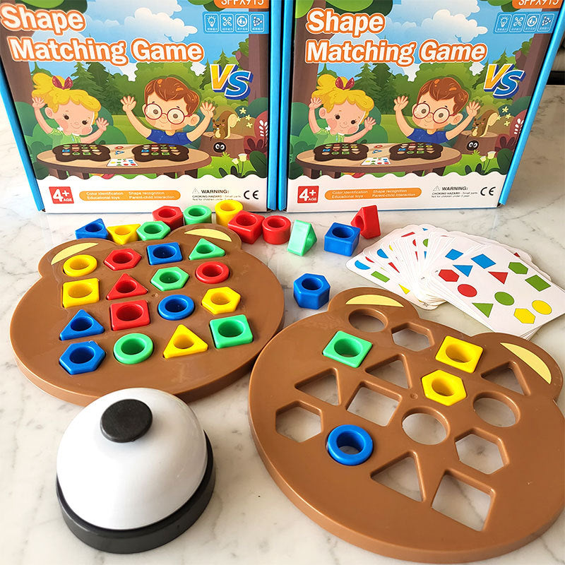 Children's early education : Bear geometric shape matching board game