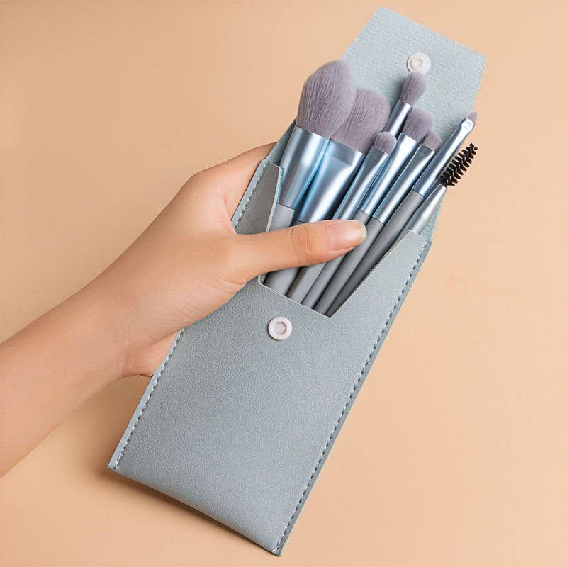 8 Mini Makeup Brush Set Portable Tool Set